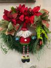 Guirlanda de Mdf 55cm com Papai Noel 45cm Guirlanda de Mdf 55cm com Papai Noel 45cm