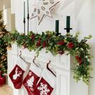 Guirlanda de Natal Anna's Whimsy 1,9 m com 144 pontas de galhos Guirlanda de Natal Anna's Whimsy 1,9 m com 144 pontas de galhos