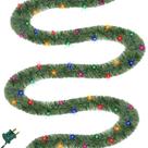 Guirlanda de Natal Biswing pré-iluminada de 15 m com 100 luzes multicoloridas Guirlanda de Natal Biswing pré-iluminada de 15 m com 100 luzes multicoloridas
