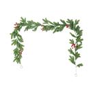 Guirlanda De Natal De 175cm Para Pendurar Na Parede, Com Folhagem Artificial De Pinheiro E Frutas