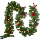 Guirlanda de Natal FUNPENY artificial de 2,7 m com 50 luzes LED