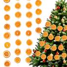 Guirlanda de Natal Jtoder, fatia de laranja seca de 3 m, decoração rústica