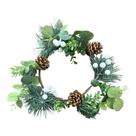 Guirlanda de Natal Natalina c Pinhas Frutinhas Brancas 25cm Guirlanda de Natal Natalina c Pinhas Frutinhas Brancas 25cm