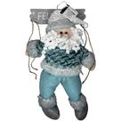 Guirlanda de Natal Papai Noel Pelúcia no Balanço 22x55cm