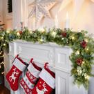 Guirlanda de Natal SeasonBliss 183 cm com Pinhas e Luzes