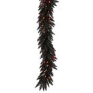 Guirlanda de Natal Vickerman Black Fir 2,7 m com luzes LED laranja
