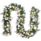 Guirlanda de Natal WANNA-CUL pré-iluminada de 2,7 m com 50 luzes LED