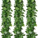Guirlanda de vegetação de videiras artificiais ZWYOQI Scindapsus com 50 m de comprimento
