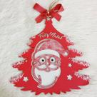 Guirlanda Decoração de Porta De Natal Verde Vermelha Papai Noel Árvore De Natal 30cm