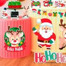 Guirlanda decoração natal ho ho ho 33x29cm - PIFFER