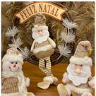 Guirlanda Enfeite de Natal 35Cm com Placa Feliz Natal Decoração Natalina