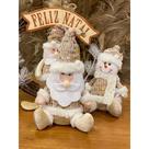 Guirlanda Enfeite de Natal 35Cm com Placa Feliz Natal Decoração Natalina