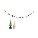 Guirlanda Festiva De Natal Em Feltro Com Pompons, Decorações De Papai Noel, Rena, Árvore E Caixa De Guirlanda Festiva De Natal Em Feltro Com Pompons, Decorações De Papai Noel, Rena, Árvore E Caixa De