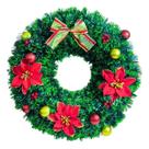 Guirlanda Natalina Decoração Natal Bolas Azevinhos 48cm