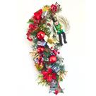 Guirlanda Natalina Decorativa 60x30cm Soldado Quebra Nozes com Luz