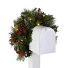 Guirlanda para caixa de correio National Tree Company com LED branco pré-iluminada 91 cm
