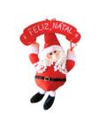 Guirlanda pendente Papai noel e Boneco de neve com placa de feliz natal decoração enfeite natal Wincy