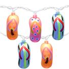 Guirnalda de luces GOOTHY con sandalias tropicales de playa, 2.6 metros con 10 sandalias de colores