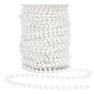 Guirnalda de Perlas Artificiales de Cuentas 6 mm, Hilo Blanco de 25 m