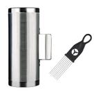 Guiro Shaker EASTROCK Percussão em aço inoxidável de 12,5 cm