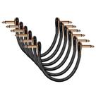 Guitar Patch Cables Donner, 15 cm, ângulo reto, 1/4, pacote com 6