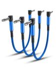 Guitar Patch Cables Elebase, pacote com 3, 30 cm, 6,35 mm, ângulo reto