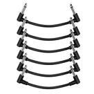 Guitar Patch Cables Sovvid, pacote com 6, 3 polegadas, preto, ângulo reto