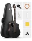 Guitarra acústica Donner 38 Carbon X Wood com estojo e acessórios