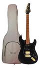 Guitarra benson - hardy s 902 - stratocaster - black / gold - com capa Guitarra benson - hardy s 902 - stratocaster - black / gold - com capa
