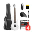 Guitarra Donner DMT100 Matte White Corpo Poplar Braço Maple Escala Laurel Captadores HH Ferragens Pretas com Bag e Acessórios