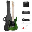Guitarra eléctrica GLARRY tamaño completo 39" con amplificador de 20W verde