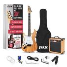 Guitarra elétrica LyxPro Left Hand 39" com kit inicial e acessórios.