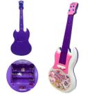 Guitarra Infantil Music Guitar Led Som Instrumento Feminino
