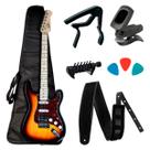 Guitarra Shelter Stratocaster SSW 3SBT Sunburst Kit Acessórios