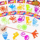 Guloseimas de Halloween Sticky Hands, lembrancinhas de festa, pacote com 100 crianças