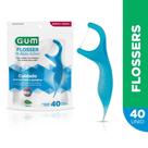 GUM Fio Dental com Cabo Flosser 40 UN. Multiple Action Menta Individual Gengiva Sensível GUM Fio Dental com Cabo Flosser 40 UN. Multiple Action Menta Individual Gengiva Sensível