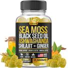 Gummies Nutravia Sea Moss, óleo de semente preta, Ashwagandha 17590mg