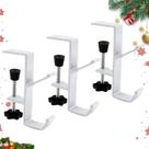 Guojanfon Juego de 3 Soportes Metálicos Blancos para Calcetas Navideñas