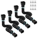 Gutter Downspout Extensions Gutterlix, pacote com 4, extensível de 21 a 67 cm