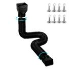 gutterant 1 pacote de extensões para calha e tubo de descida para drenagem de água da chuva, diâmetro de 4”, extensor flexível espessado e ajustável de 21" a 67" (preto) gutterant 1 pacote de extensões para calha e tubo de descida para drenagem de água da chuva, diâmetro de 4”, extensor flexível espessado e ajustável de 21" a 67" (preto)