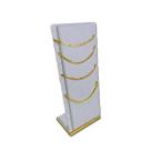 (H-10)Expositor de Colar e Pulseira Retangular Forrado - OFF WHITE