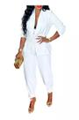 H0404-Conjunto Social Alfaiataria Elegante Calça Blazer J468