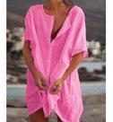 H0803-Camisa Blusa Maxi Camisão Plus Size Vestido Saida De Praia