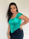H1804-Blusa Top Cropped Corset Espartilho Ombro A Ombro Preto C942 H1804-Blusa Top Cropped Corset Espartilho Ombro A Ombro Preto C942