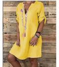 H2101-Camisa Camisão Feminino Blusão Vestido Midi Liso Saída Praia Plus Size