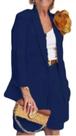 H2914-Conjunto Social Alfaiataria Bermuda Blazer Sofisticado M2202