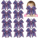Hair Bow Hipcheer, bandeira americana dos EUA para meninas de 8 polegadas