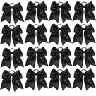 Hair Bows Hipcheer Glitter Black 16 peças para meninas líderes de torcida