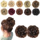 Hair Bun Hair Piece MORICA Curly Wavy Synthetic Dark Brown