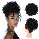 Hair Bun Hair Piece Sidaila Messy Bun Curly 23 cm Preto Natural